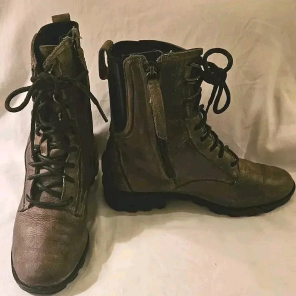 Sorel Phoenix Saddle Brown Side Zip Lace Up Boots Womens 7  Great Condition - Picture 2 of 8